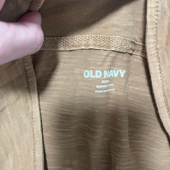 Old Navy Garment Dyed Brown Short Sleeve Polo Top Size XXXL - Picture 4 of 4